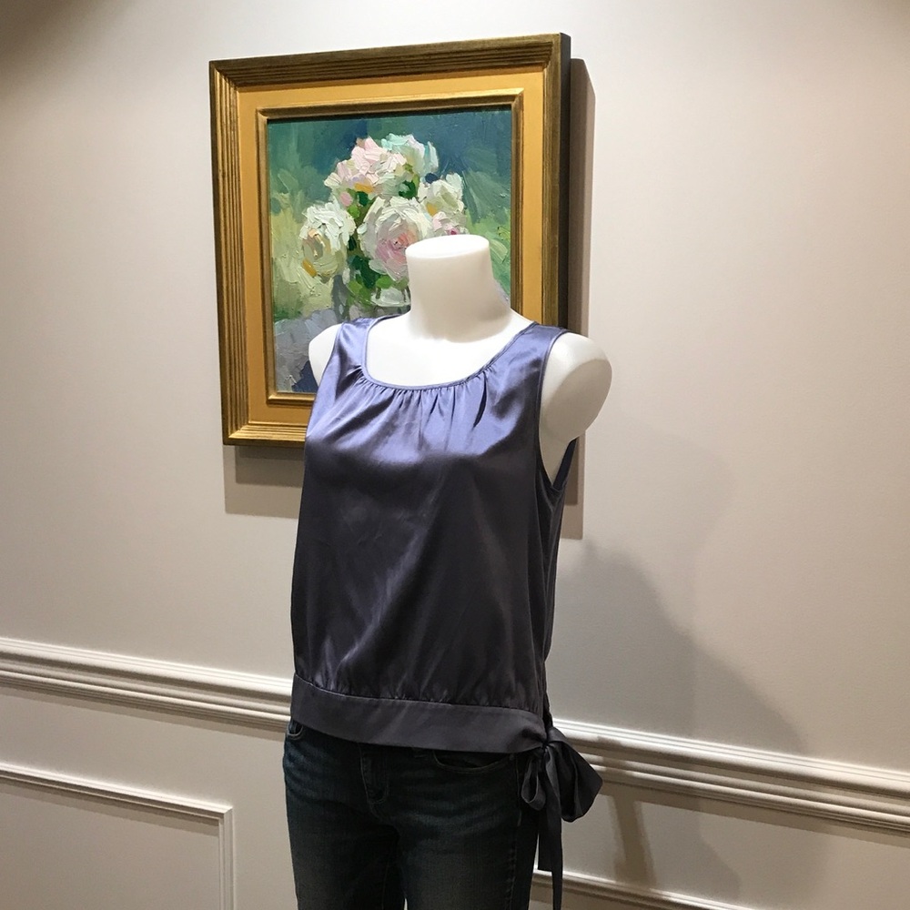 Elegant Liz Silk blend Purple blouse.